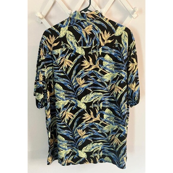 Crazy Horse by Claiborne Men’s Large Multicolor Tropical Leaves Button Up Shirt - Picture 3 of 6
